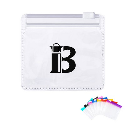 Clear Plastic Pill Pouch Travel Bag Zippered