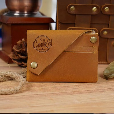 Derwyn leather credit card wallet