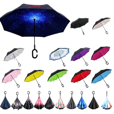 Upside Down Umbrella& C-Shaped Handle