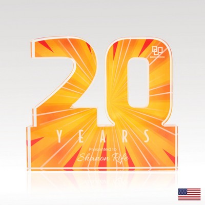 3/4" USA-Made Acrylic Numerals Style 20 – Plus Series