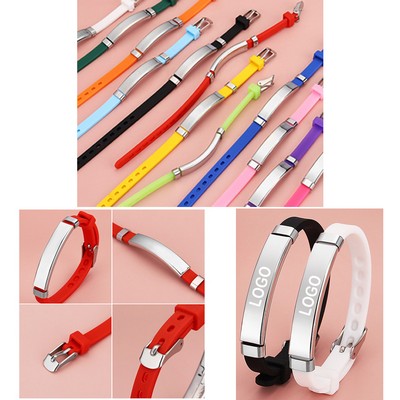 Personalized Bracelet Engraving Silicone Sport Wrist