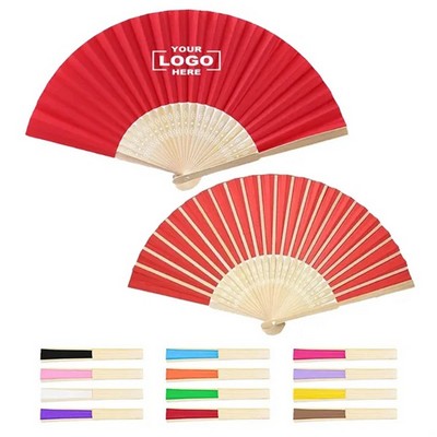 Custom Paper Fan with Bamboo Hand
