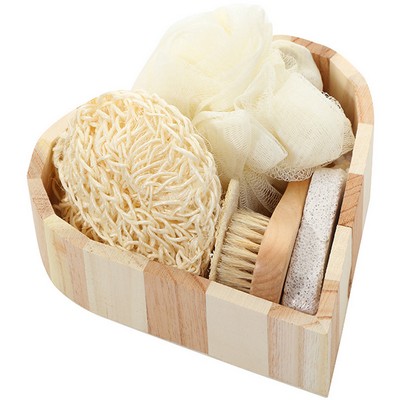 Bath Set With Wooden Box