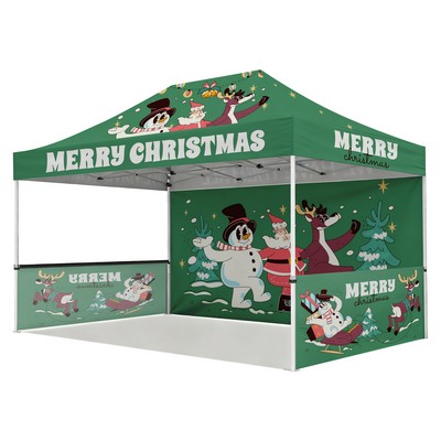 10' X 15' Custom Printed Pop Up Tent Kit, Full Wall & 2 Half Walls
