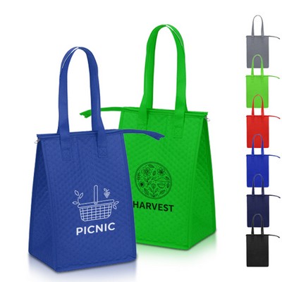Thermal Non-Woven Zippered Lunch Handbag