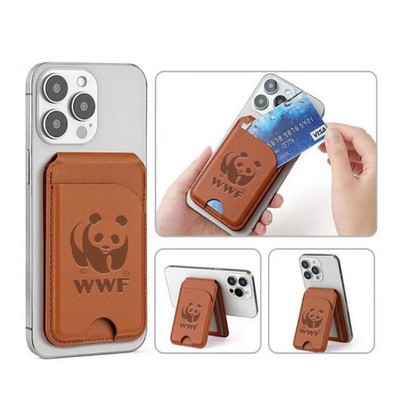 PU Leather Cellphone Sleeve with Card Holder and Phone Stand