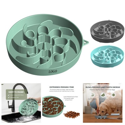 Pet Slow Feeder Bowl with Non-Slip Base