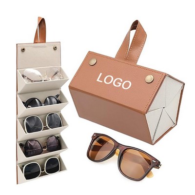 5 slot Sunglasses Case Travel Holder