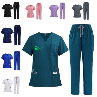 Women's 4 Pocket Mock Wrap Top