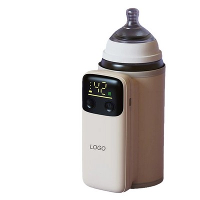 Rechargeable Portable Baby Bottle Warmer Sleeve with Adjustable Temperature Control Wireless USB