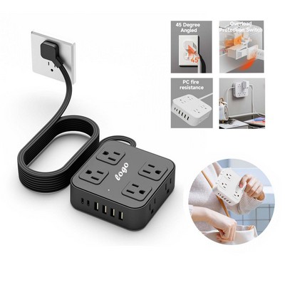 Square Multi-Outlet USB Power Strip