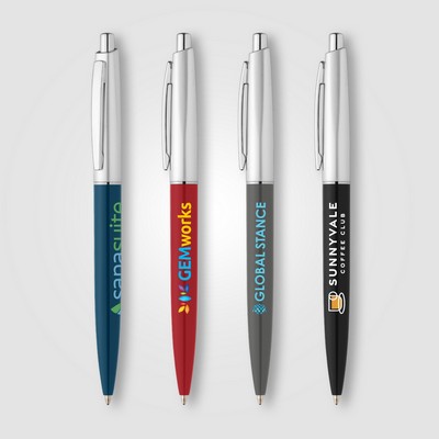 Natori Recycled Plastic Chrome Trim Pen - Full-Color Inkjet