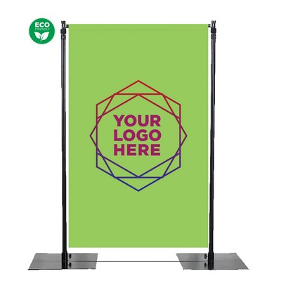 60" x 96" Eco-Friendly Backdrop with Adjustable Stand - Dye Sublimation Print