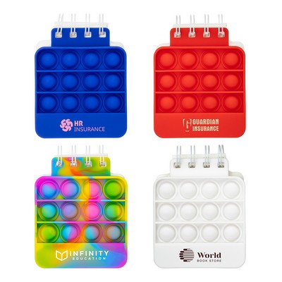 Square Spiral Notebook Push Pop