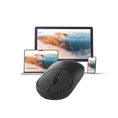 Rechargeable Aluminium Alloy Silent 2.4G BT Wireless Mouse