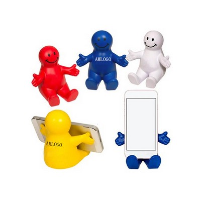 Smiley Guy Stress Reliever Desktop Cell Phone Stand Holder