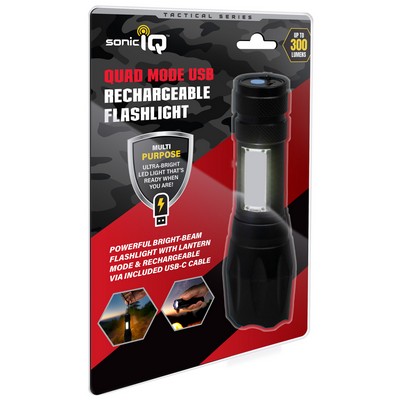 Quad Mode Usb Rechargeable Flashlight