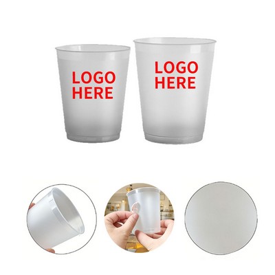 12 oz Frosted Clear Plastic Tumbler