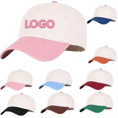 Classic Two Tone Baseball Cap Outdoor Sun Protection Hat