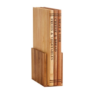 3pcs Cutting Board With Organizer Base For Meat, Fish & Vegetables - By Boat