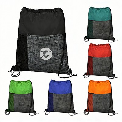 Etched Pocket Drawstring Sportpack