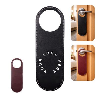 PU Leather Door Hanger Tag
