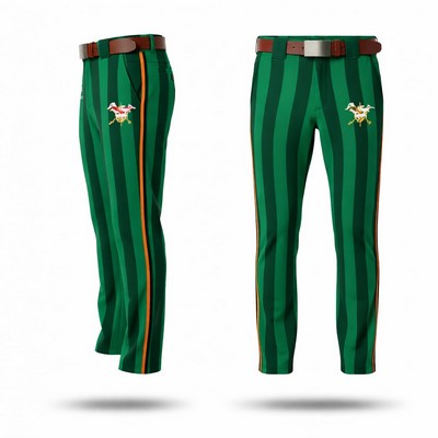 Men's Full Length Striped Baseball Pants Taiwan 320 GSM