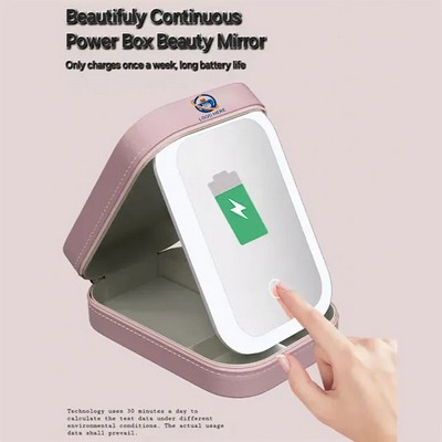 Travel Makeup Bag with LED Mirror