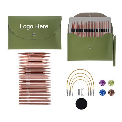 Premium Aluminum Interchangeable Circular Knitting Needles Kit