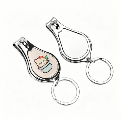 Steel Nail Clipper w/ Opener & Ring