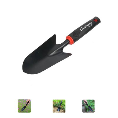 Black Rubber Grip Metal Narrow Spade