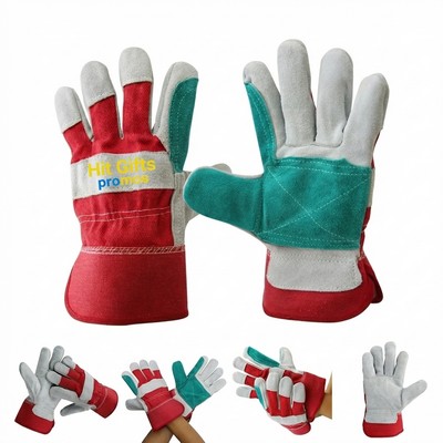 Double-Layer Split Leather Welding Gloves