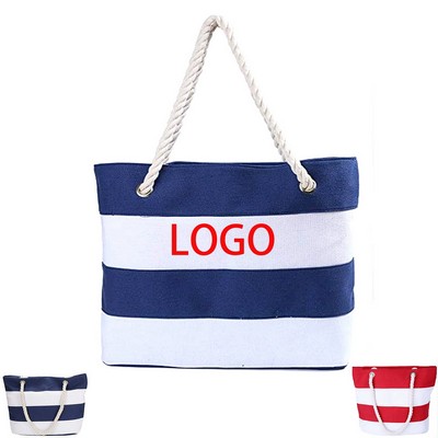 Professional 12oz Heavy Duty Cotton Canvas Tote Bag With Rope Handles