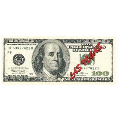 Las Vegas $100 Bill Maxi Magnet (8 Square Inch)
