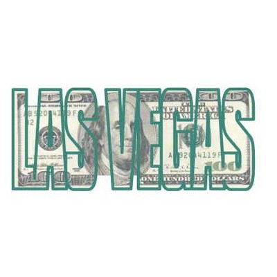 Las Vegas Block Letter Hundred Dollar Bill Maxi Magnet (12 Square Inch)