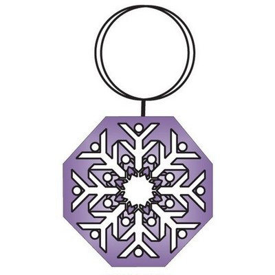 Snowflake Executive Key Chain w/Mirrored Back (8 Square Inch)