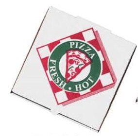 Pizza Box Promotional Magnet w/ Strip Magnet (3 Square Inch)