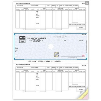 High Security Laser Payroll Middle Checks (1 Part)