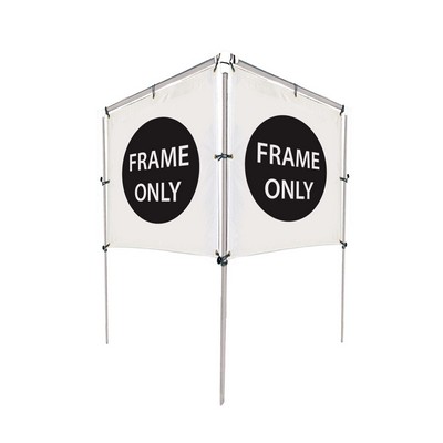6'W x 5'H In-Ground Banner Hardware - V-Shape Banner