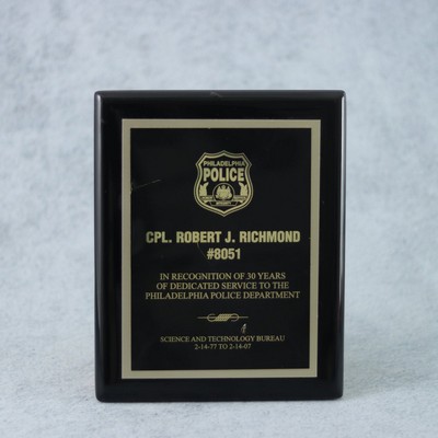 Executive Ebony Piano Finish Plaque - 8"x10"