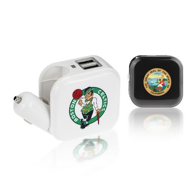 Traveler 2" 1 USB 2.1A Car/Wall Power Charger (White)