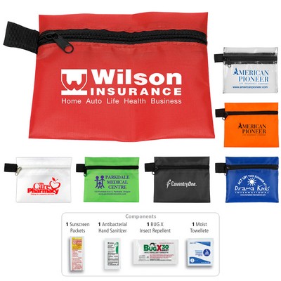 "Stay Safe Kit #1" 4 Piece Insect Repellent Kit in Zipper Pouch