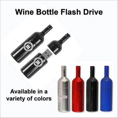 Wine Bottle Flash Drive - 256 MB Memory