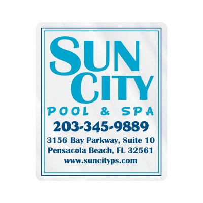 Rectangle Sticker | Round Corners | 2 1/2" x 3" | Clear Static | Static Back | Screen