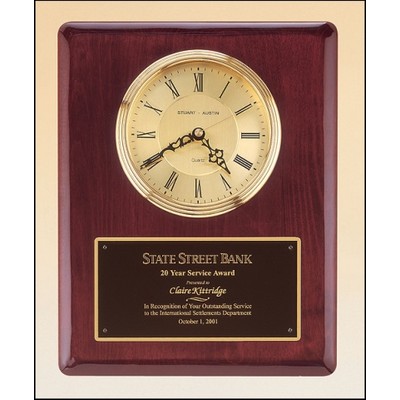 Rosewood Stained Wall Clock Award (10.5"x13")