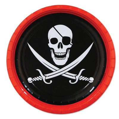 Pirate Plates w/ Skull & Crossed Cutlasses