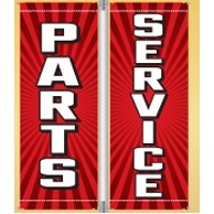 16 Oz. Vinyl Pole Banner Set - Parts Service (3'x8')