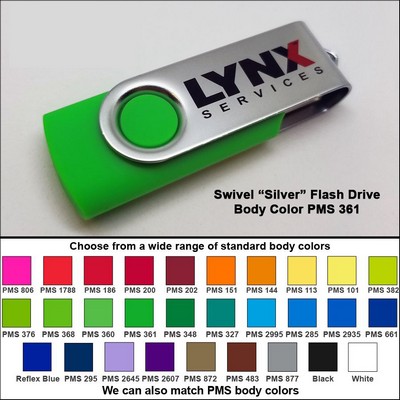 Swivel Flash Drive - 4 GB Memory - Body PMS 361