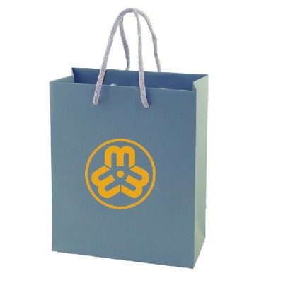 10x5x13'' Matt/Gloss 250GSM White Cardboard Shopping Bag