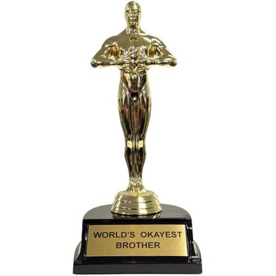 World's Okayest Brother Trophy- 7" Novelty Trophy